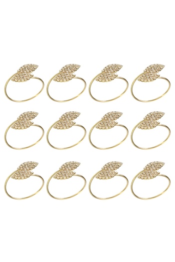 Choice 12pcs (Gold) Napkin Ring, 12 Pcs Metal Napkin Rings Holder for Wedding Party Dinner Table Decoration