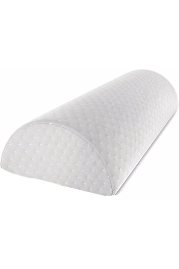 Choice 40X20X10 White Comfort Bolster Pillow for Legs Back and Head Memory Foam Cotton Cover Lumbar Support