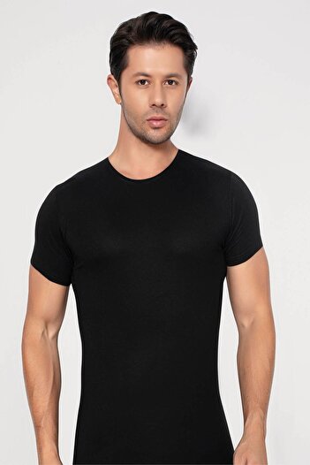 Arma Yıldız Black Bamboo Men's T-Shirt - Crew Neck
