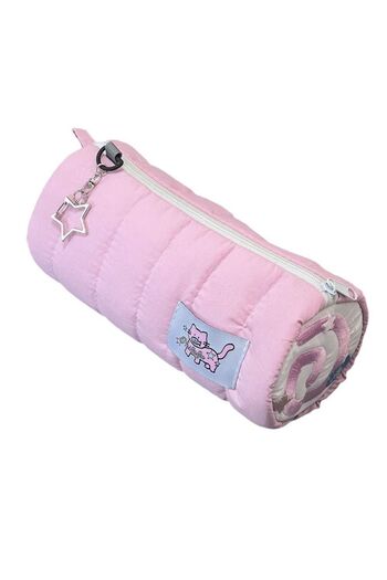 Choice WHITE INS Large Capacity Pink Pen Bag Creative Soft Touch Pencil Case Stationery Storage Organizer C