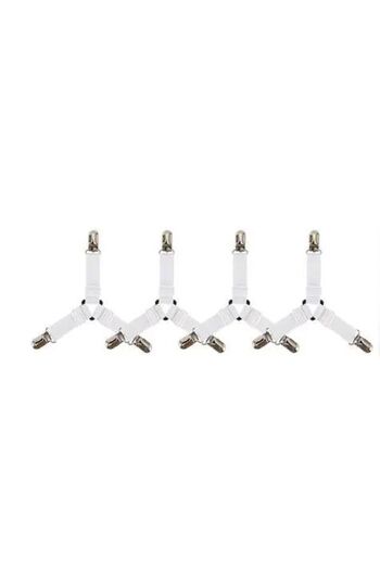 Choice white4pcs 4Pcs/lot Bed Sheet Fasteners Holder Gadgets for Bed Sheet Organizer Mattress Cover Clip Fo