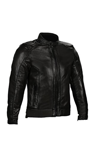 Vexo Black Moto Leather Coat 3X-Large Size