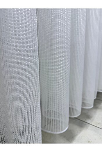 Fon Dünyası Not Want Ironing Heavy Duty Grammage Non-Crease Fish Back Tulle Curtain (1/3 Close Pleat