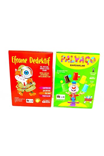 Anoffel Legendary Detective and Clown Cups Educational and Fun 2-Piece Play Set