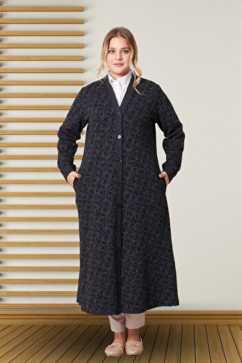 Ferace Women's Plus Size Seasonal High Quality Steel Long Cardigan