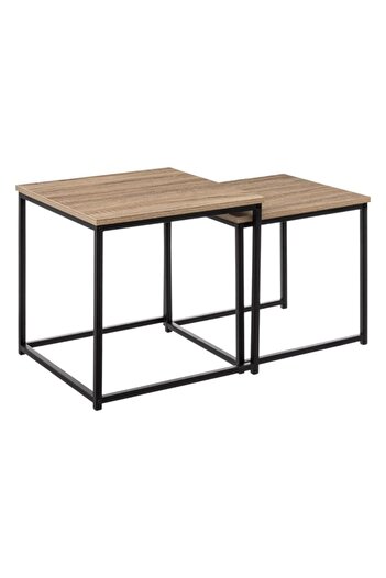 Five Simply Smart 2-Piece Aliaj Natural Oak Effect Nesting Table Set 52.7x51.5x8.1cm