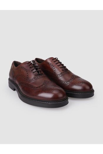 Cabani 100% Genuine Leather Brown Men's Casual Shoes