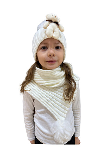Benittokids Παιδικό Σετ Μπερέ Κασκόλ αρκουδάκι 7019