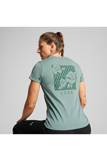 Puma Green Sunflower Pattern Graphic Train Tee