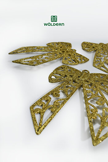 Waldern Panglici cu sclipici 3 bucăți Ornament de Crăciun de Anul Nou 14*11cm