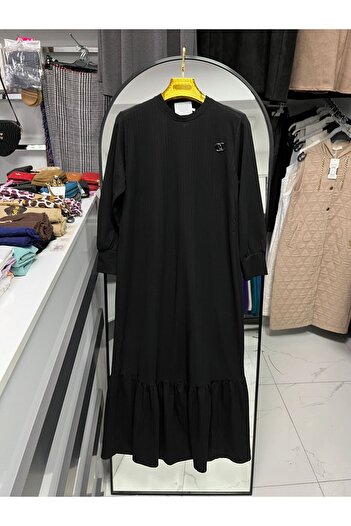 Zeynep Butik Χειμερινό φόρεμα με χιτζάμπ από ύφασμα 1615