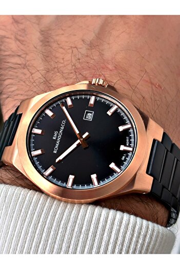 Romanson Special Design 5 Atm Waterproof Steel Cord Steel Case Men's Wristwatch