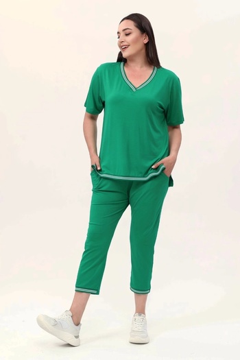 aytemas Knitted Stripe Detailed Set