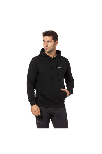 Jack Wolfskin Tommy Hoody Men's Black Sweatshirt Men's Sweatshirt 1000003Tr