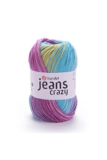 Yarnart Jeans Crazy - Μαρμάρινο Χειροποίητο Πλεκτό Νήμα Ebruli-8211