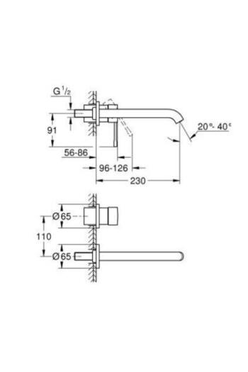 Grohe Essence Two-Hole Basin Mixer L-Size - 29193Dc1