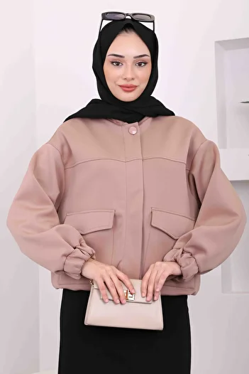 İmajButik Μπουφάν κατάδυσης Mink μπροστά με φερμουάρ και τσέπες