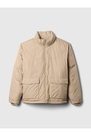 GAP Erkek Bej Geri dönüştürülmüş Modern PrimaLoft® Şişme Ceket
