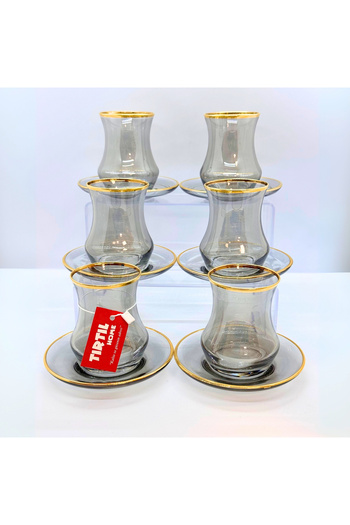 Tırtıl Home Züccaciye Eda Tea Set Smoked