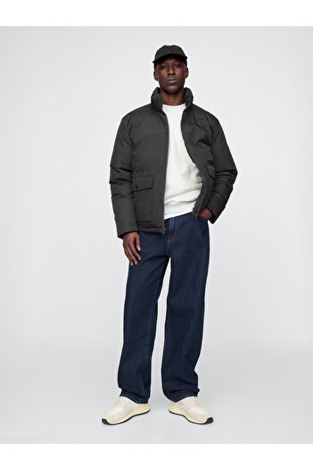 GAP Erkek Siyah Modern Puffer Şişme Mont