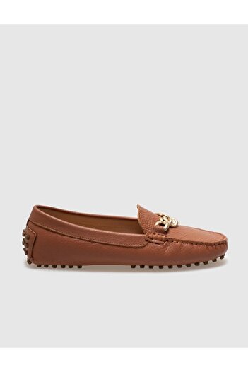 Cabani Γυναικείο Loafer με πόρπη από γνήσιο δέρμα