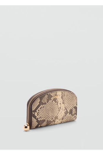 MANGO Faux Leather Wallet with Logo