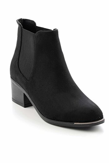Bambi Siyah Süet Kadın Bot & Bootie K02924871102