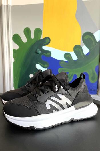 Bambi Black White Parachute Women's Sneaker K01991016967