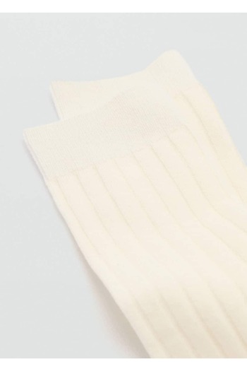 MANGO Woman Socks with Wool Blend Twill