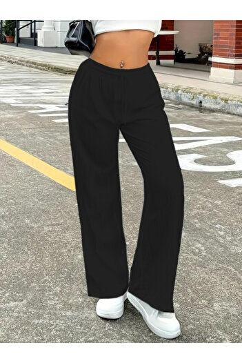 Edolika Women's high waist loose leg cropped pants