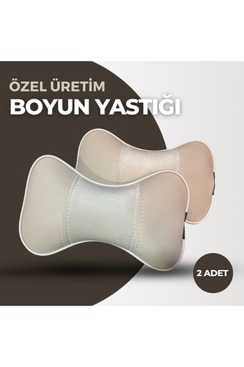 K-Design Özel Dikim Boyun Yastığı - Tay Tüyü ve 1.Kalite Deri