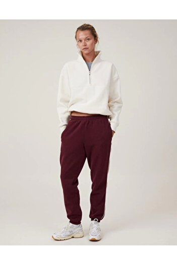 buğrahayalin Oversize Half Zip Collar Basic Sweatshirt - White