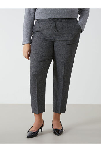 LC Waikiki Plaid Women's Trousers with Elastic Waist