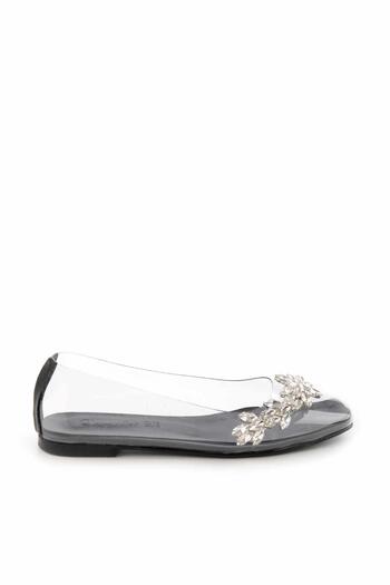 Bambi Black PVC Women's Ballerina Ballerina01503520423