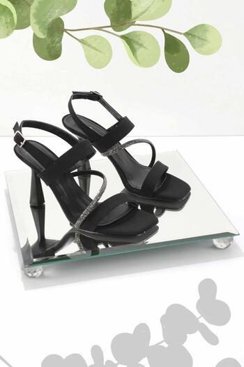 Bambi Matte Black Satin Women's Classic Heeled Shoes05992085038