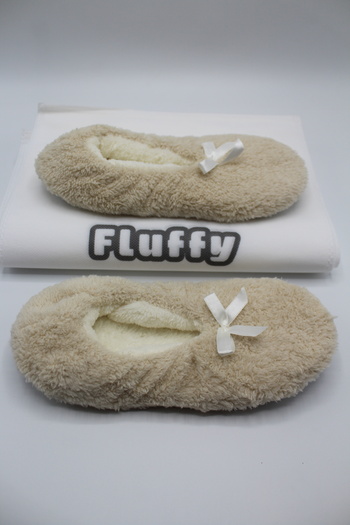 fluffy Booties Γυναικείες παντόφλες - Πτυσσόμενη τσάντα, φορητά παπούτσια για το σπίτι, αντιολισθητική σόλα χωρίς ήχο