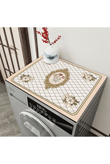 Else Dekor Drying Rack Washing Machine Cover Protection Mat Liquid Proof Non-Slip Washable