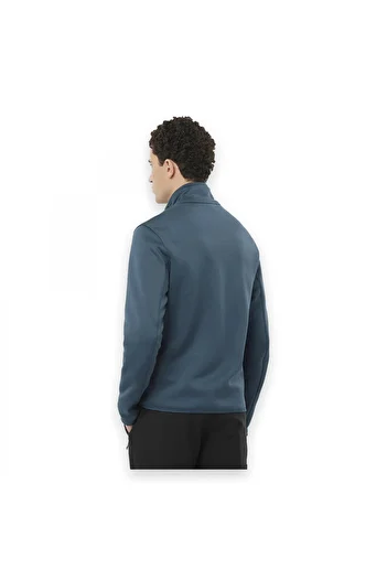 Salomon Lc 2300700   Sntial Midfleece Fz m Outdoor Blue Men's Jacket