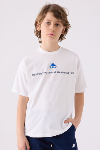 Kappa Boy's Cream T-Shirt - 341Z1Qw