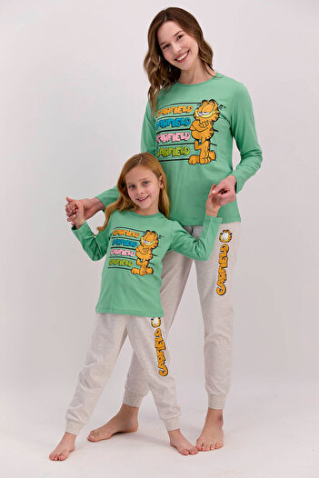 GARFIELD Licensed Mint Green Girls' Pajama Set