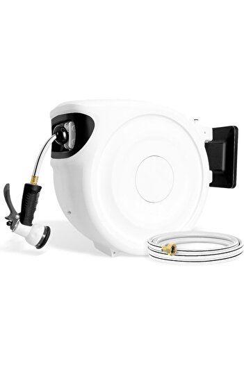 Daye Retractable Auto Rewind Garden Hose Reel 1/2inch x 130ft