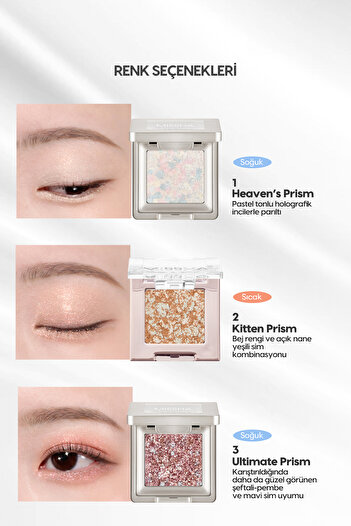 Missha Topaklanmayan, El Yapımı Glitter Far Modern Shadow Glitter Prism (NO.22 MİNT PRİSM)