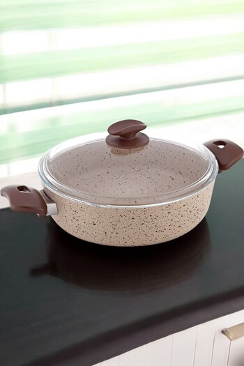 Gökdil Gözde Fireproof Non-Stick 30 cm Bakelite Handled Karnıyarık Granite Pot