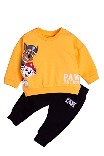 Chicsy Baby Pamuklu Paw Patrol Baskılı Tatlı Unisex Bebek&çocuk 2'li Alt Üst Eşofman Takım