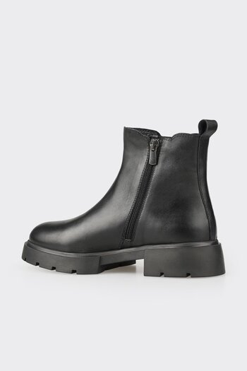 Elle Shoes Siyah Deri Kadın Günlük Bot