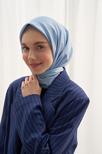 carell Blue Twill Scarf