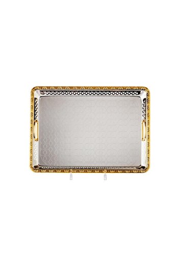 Dania Silver and gold single rectangular serving tray 40*30 CM
