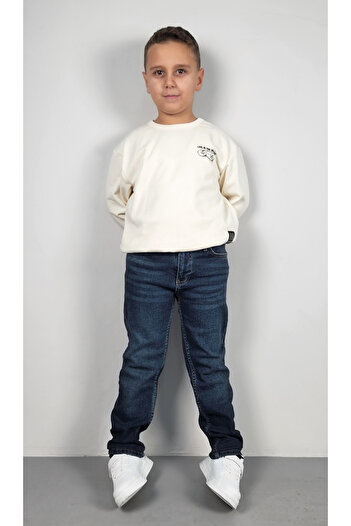 CEDY DENIM - Yüksek Kalite Erkek Çocuk Yüksek Bel Regularfit Esnek Jean Pantolon C800