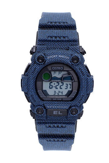 Astro Men's Digital Grey Dial Watch - A21901-PPNB