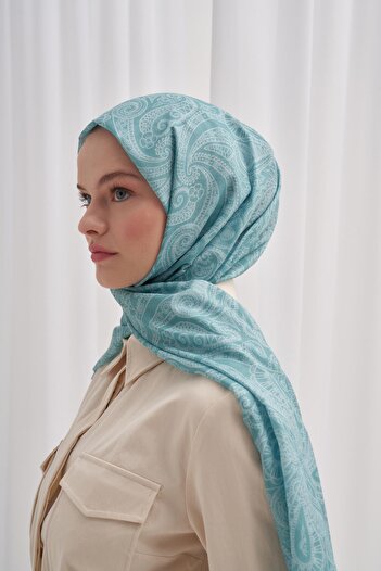 carell Nilla Cotton Shawl - Ocean Nile Green